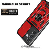 Outdoor Panzer Hülle für Samsung Galaxy S26+ mit Kameraschutz Ringhalter Rot
