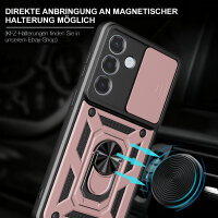 Outdoor Panzer Hülle für Samsung Galaxy S26+ mit Kameraschutz Ringhalter Rosegold