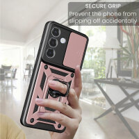 Outdoor Panzer Hülle für Samsung Galaxy S26+ mit Kameraschutz Ringhalter Rosegold
