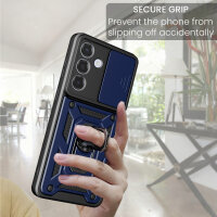 Outdoor Panzer Hülle für Samsung Galaxy S26+ mit Kameraschutz Ringhalter Blau