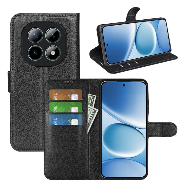 Wallet Case Klapphülle für Xiaomi Redmi Note 15 Pro 5G Schwarz