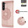 Hülle für Samsung Galaxy S26 5G Wallet Case Kartenfächern & Standfunktion in Mandala Rosegold
