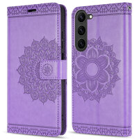 Hülle für Samsung Galaxy S26 5G Wallet Case Kartenfächern & Standfunktion in Mandala Lila