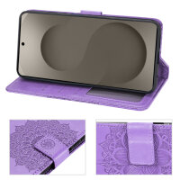 Hülle für Samsung Galaxy S26 5G Wallet Case Kartenfächern & Standfunktion in Mandala Lila
