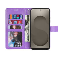 Hülle für Samsung Galaxy S26 5G Wallet Case Kartenfächern & Standfunktion in Mandala Lila