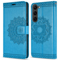 Hülle für Samsung Galaxy S26 5G Wallet Case Kartenfächern & Standfunktion in Mandala Blau