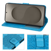 Hülle für Samsung Galaxy S26 5G Wallet Case Kartenfächern & Standfunktion in Mandala Blau