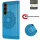 Hülle für Samsung Galaxy S26 5G Wallet Case Kartenfächern & Standfunktion in Mandala Blau