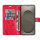 Hülle für Samsung Galaxy S26 5G Wallet Case Kartenfächern & Standfunktion in Blume Rot