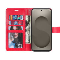 Hülle für Samsung Galaxy S26+ Wallet Case Kartenfächern & Standfunktion in Mandala Rot