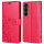 Hülle für Samsung Galaxy S26+ Wallet Case Kartenfächern & Standfunktion in Blume Rot