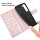 Hülle für Samsung Galaxy S26+ Wallet Case Kartenfächern & Standfunktion in Blume Rosegold