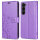 Hülle für Samsung Galaxy S26+ Wallet Case Kartenfächern & Standfunktion in Blume Lila