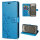 Hülle für Samsung Galaxy S26+ Wallet Case Kartenfächern & Standfunktion in Blume Blau