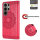 Hülle für Samsung Galaxy S26 Ultra Wallet Case Kartenfächern & Standfunktion in Mandala Rot