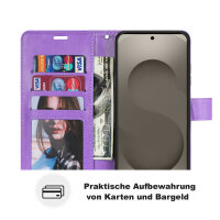 Hülle für Samsung Galaxy S26 Ultra Wallet Case Kartenfächern & Standfunktion in Mandala Lila