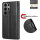 Hülle für Samsung Galaxy S26 Ultra Wallet Case Kartenfächern & Standfunktion in Blume Schwarz