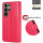 Hülle für Samsung Galaxy S26 Ultra Wallet Case Kartenfächern & Standfunktion in Blume Rot