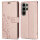 Hülle für Samsung Galaxy S26 Ultra Wallet Case Kartenfächern & Standfunktion in Blume Rosegold