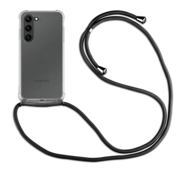 Handykette für Samsung Galaxy S26+ Handyhülle mit Band in Schwarz