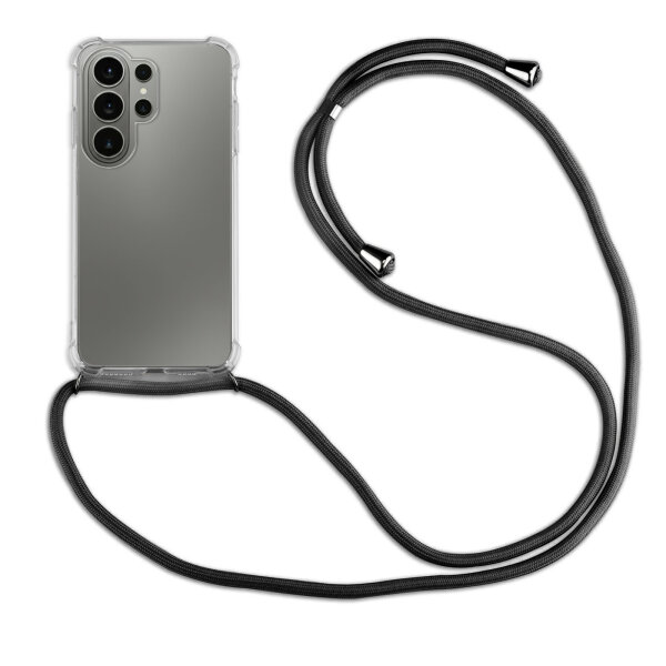 Handykette für Samsung Galaxy S26 Ultra Handyhülle mit Band in Schwarz