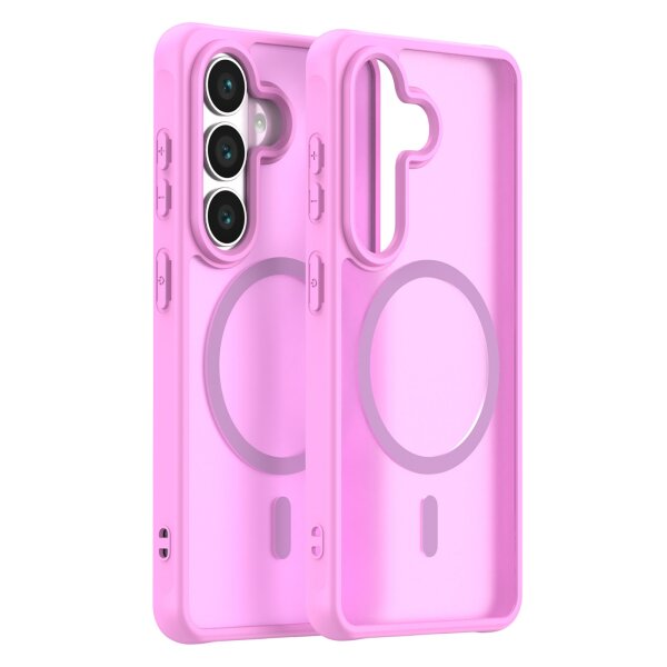 Handyhülle für Samsung Galaxy S26 Magnet Case Schutzhülle Kratzfest in Pink