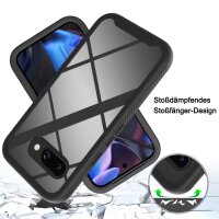 360 Grad Hülle für Google Pixel 10A Fullbody Case Schutzhülle Vorne Hinten Panzer in Schwarz