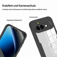360° Hülle für Google Pixel 10A Rundum vollschutz mit Integriertem Displayschutz Schwarz