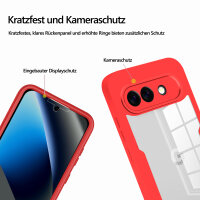 360° Hülle für Google Pixel 10A Rundum vollschutz mit Integriertem Displayschutz Rot