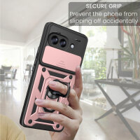 Outdoor Panzer Hülle für Google Pixel 10A Handyhülle mit Kameraschutz Ringhalter Cover Rosegold