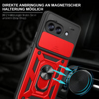 Outdoor Panzer Hülle für Google Pixel 10A Handyhülle mit Kameraschutz Ringhalter Cover Rot