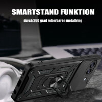 Outdoor Panzer Hülle für Google Pixel 10A Handyhülle mit Kameraschutz Ringhalter Cover Schwarz