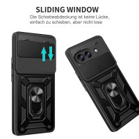 Outdoor Panzer Hülle für Google Pixel 10A Handyhülle mit Kameraschutz Ringhalter Cover Schwarz