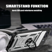 Outdoor Panzer Hülle für Google Pixel 10A Handyhülle mit Kameraschutz Ringhalter Cover Silber