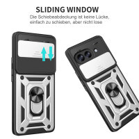 Outdoor Panzer Hülle für Google Pixel 10A Handyhülle mit Kameraschutz Ringhalter Cover Silber
