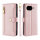 Handykette Google Pixel 10A Hülle mit Band Handyhülle Kartenfächer PU Leder Umhängetasche in Rosa