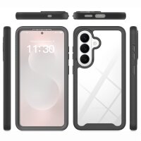 360 Grad Hülle mit eingebautem Displayschutz für Samsung Galaxy S26+ Bumper Schwarz