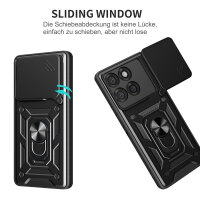 Outdoor Panzer Hülle für Motorola Edge 60 Pro Handyhülle mit Kameraschutz Ringhalter Schwarz