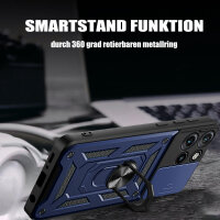 Outdoor Panzer Hülle für Motorola Edge 60 Neo Handyhülle mit Kameraschutz Ringhalter Blau