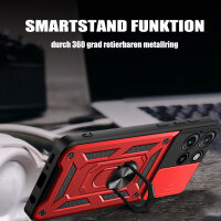 Outdoor Panzer Hülle für Motorola Edge 60 Neo Handyhülle mit Kameraschutz Ringhalter Rot