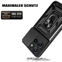 Outdoor Panzer Hülle für Motorola Edge 60 Neo Handyhülle mit Kameraschutz Ringhalter Schwarz