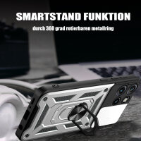 Outdoor Panzer Hülle für Motorola Edge 60 Neo Handyhülle mit Kameraschutz Ringhalter Silber