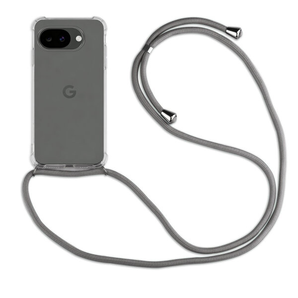 Handykette für Google Pixel 10A Handyhülle mit Band Hülle Kordel in Grau