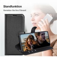 Apple iPhone 17E Handy Tasche Flip Cover Case Buch Klapp Schutz Hülle Etui Bumper in Schwarz