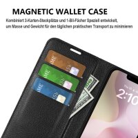 Apple iPhone 17E Handy Tasche Flip Cover Case Buch Klapp Schutz Hülle Etui Bumper in Schwarz