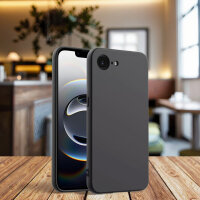 Hülle für Apple iPhone 17E Handyhülle Back Cover Silikon Case Bumper in Schwarz