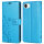 Hülle für iPhone 17E Handy Tasche Handyhülle Schutzhülle Klapphülle Blume Blau