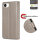 Hülle für iPhone 17E Handy Tasche Handyhülle Schutzhülle Klapphülle Blume Grau