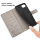 Hülle für iPhone 17E Handy Tasche Handyhülle Schutzhülle Klapphülle Blume Grau