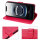 Hülle für iPhone 17E Handy Tasche Handyhülle Schutzhülle Klapphülle Blume Rot